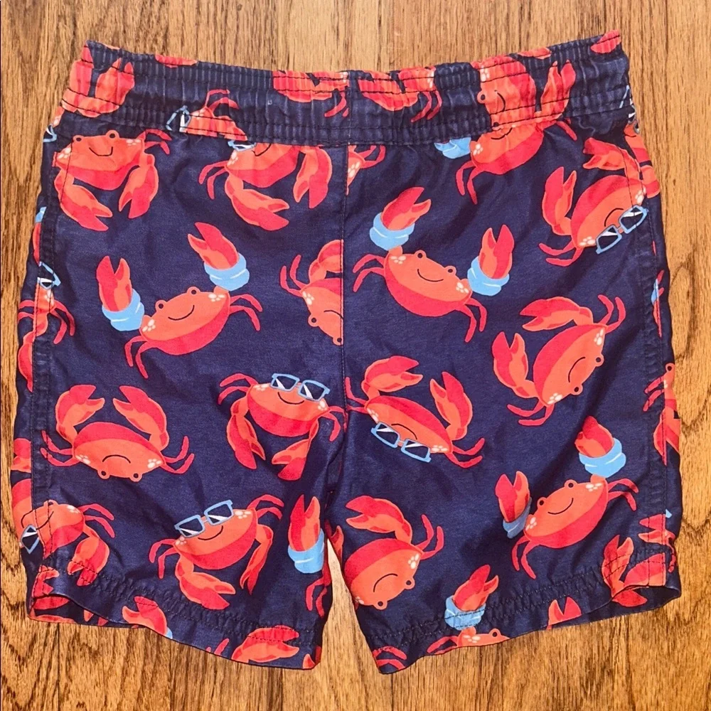 Toddler Crab Print Swim Shorts size 4T